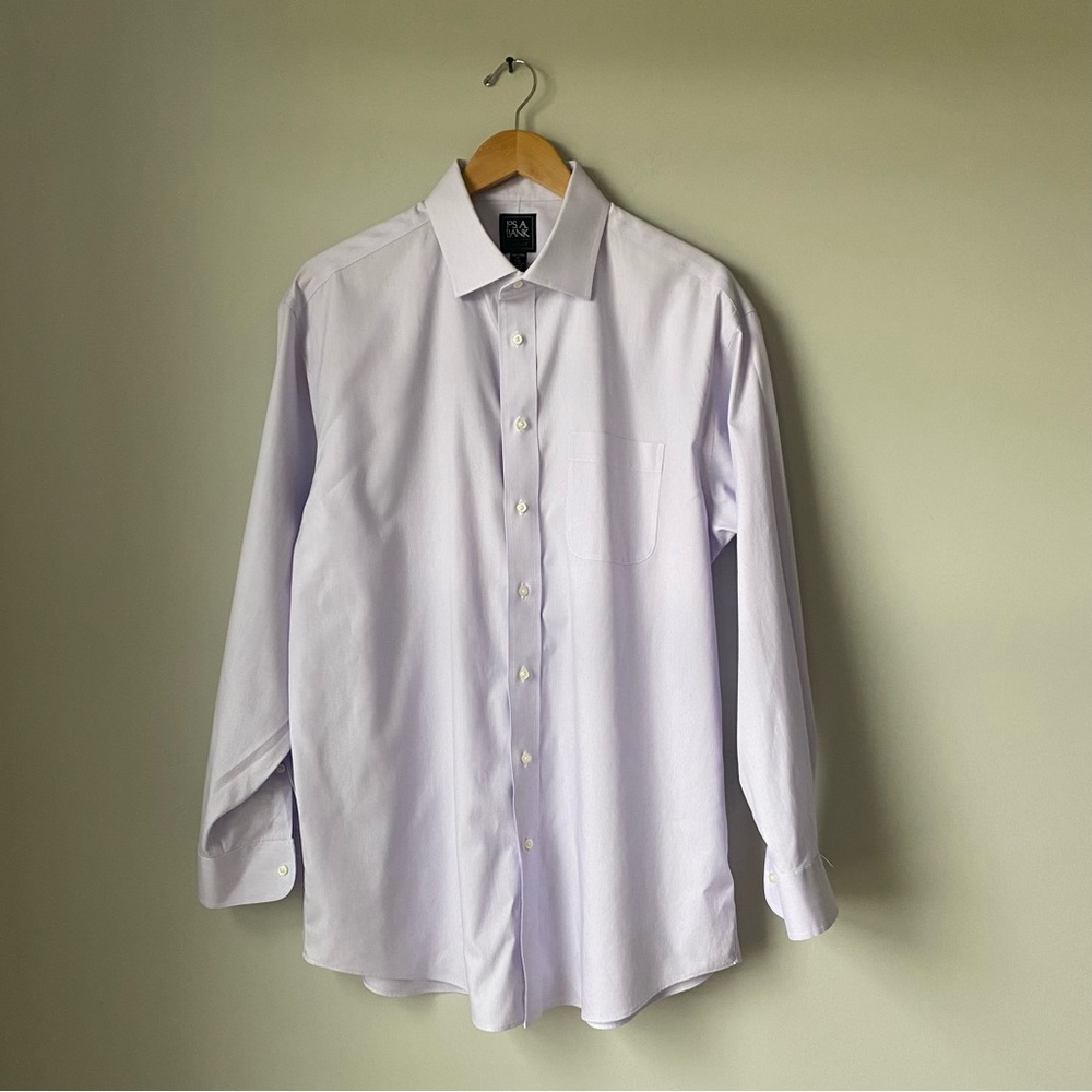 Jos A Bank Traveler Collection Traditional Fit Point Collar Dress Shirt 17-34